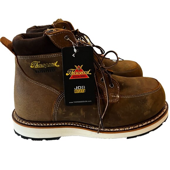 THOROGOOD Iron River Series 6" Brown Composite Toe Work Boots 804-4145 Men 10 EE - Picture 1 of 13